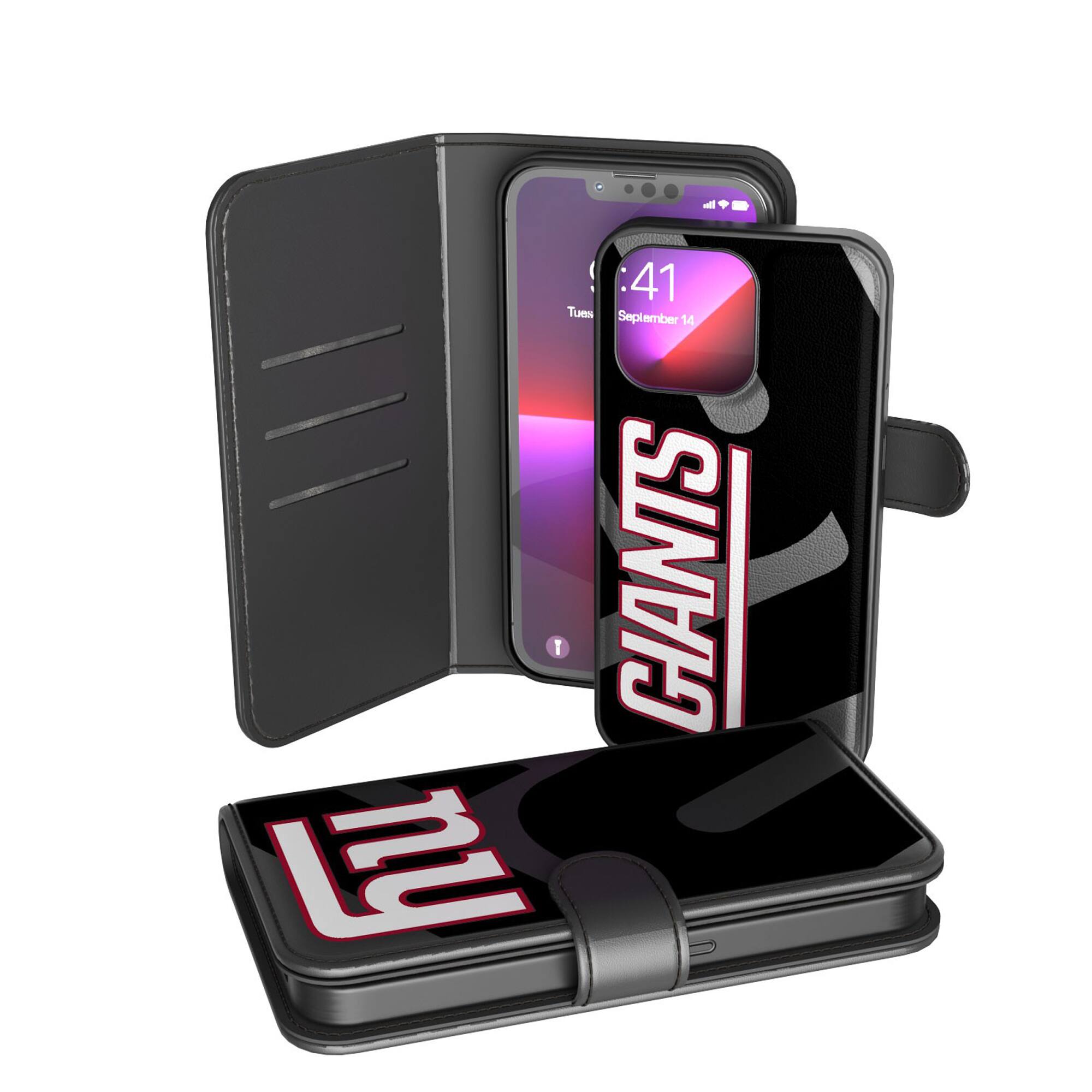 Keyscaper - NFL - New York Giants iPhone Wallet Case - 13 - Multicolor