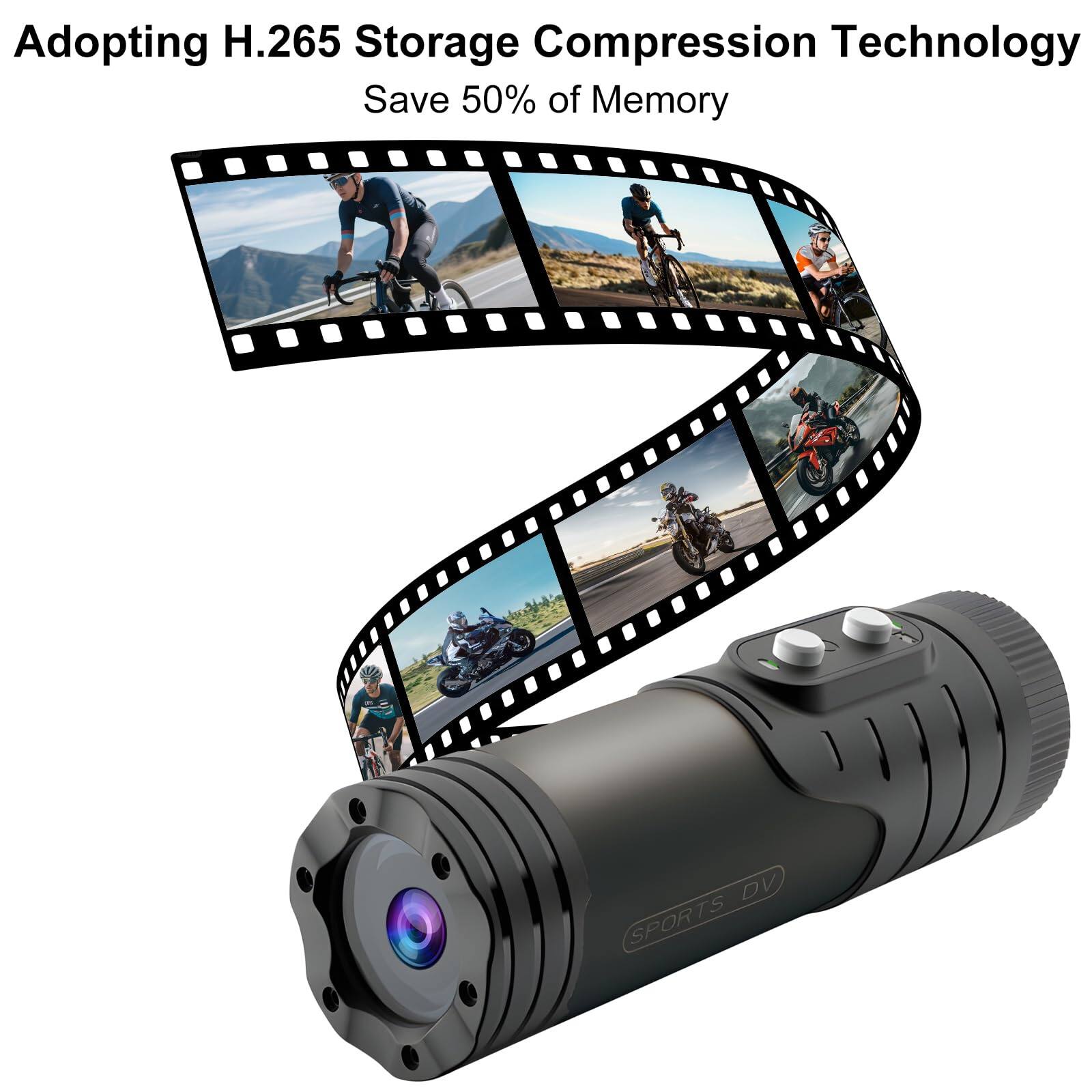 Adopting H.265 Storage Compression Technology  
Save 50% of Memory  

DV SPORTS