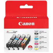 Alt View 20. Canon - CLI 221 Four Color Pack Standard Capacity Ink Cartridge - Black/Cyan/Magenta/Yellow.