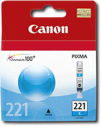 Front. Canon - CLI-221 Ink Cartridge - Cyan.