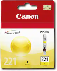 Front. Canon - CLI-221 Ink Cartridge - Yellow.