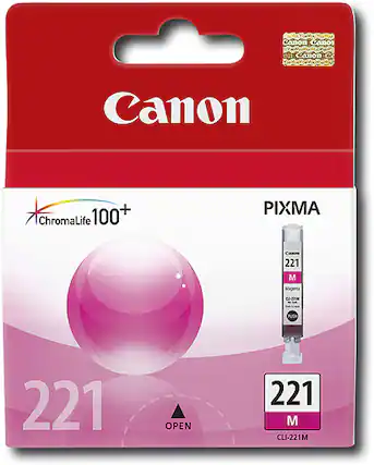 Front. Canon - CLI-221 Ink Cartridge - Magenta.