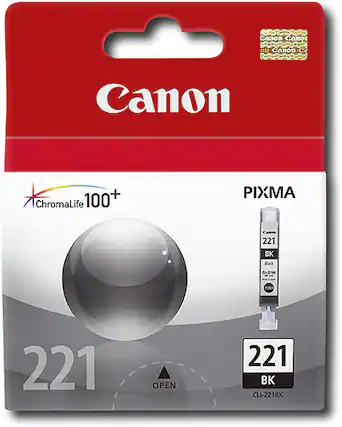 Front. Canon - CLI-221 Black Ink Cartridge - Black.