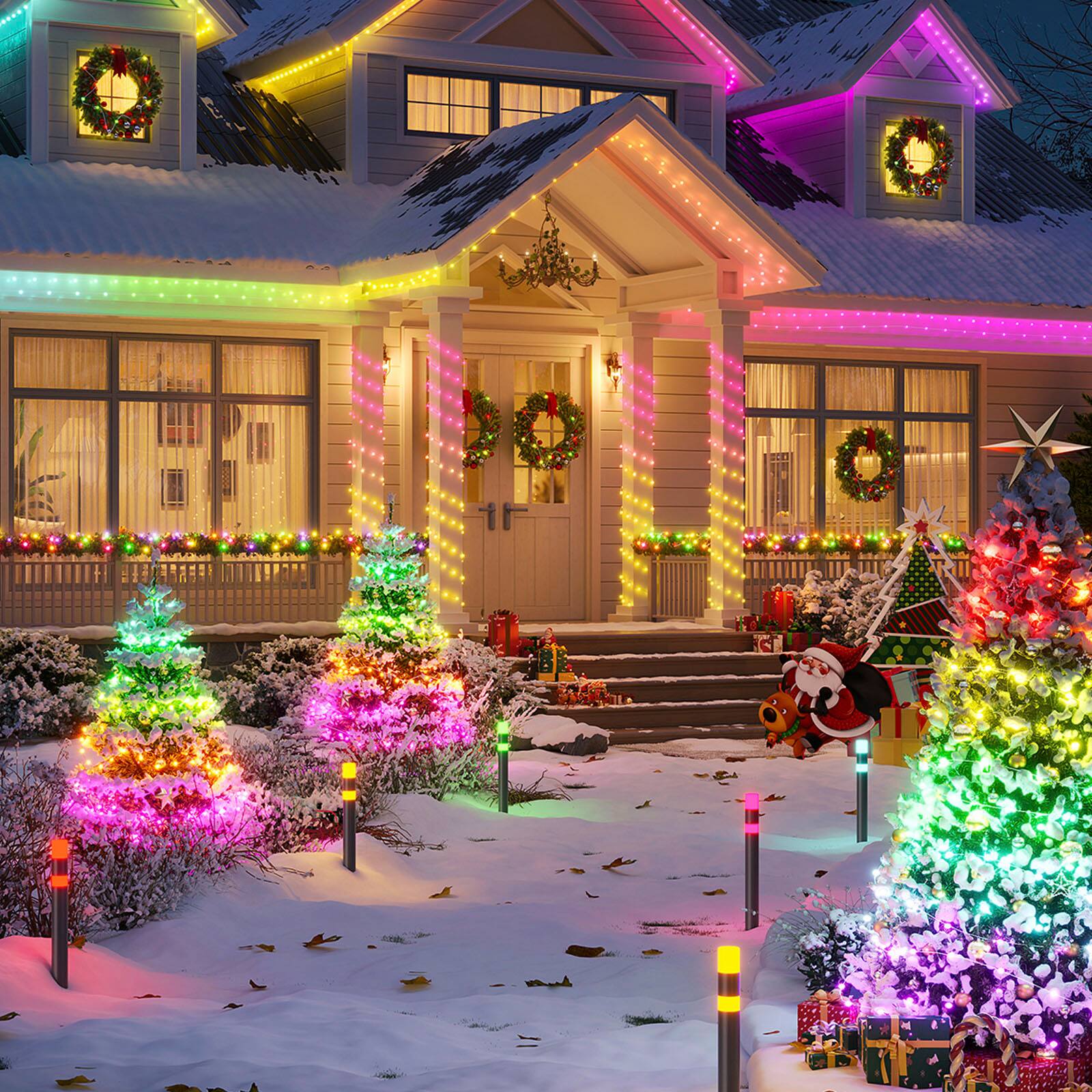 Alt View 11. Govee - 65.6ft Green Christmas String Lights 2S - Multi.