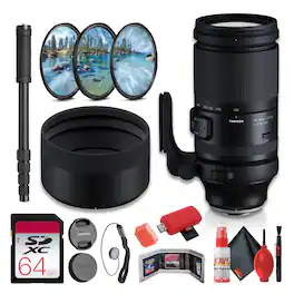 Tamron - 150-500mm f/5-6.7 Di III VXD Lens for Fujifilm X Bundle - Black