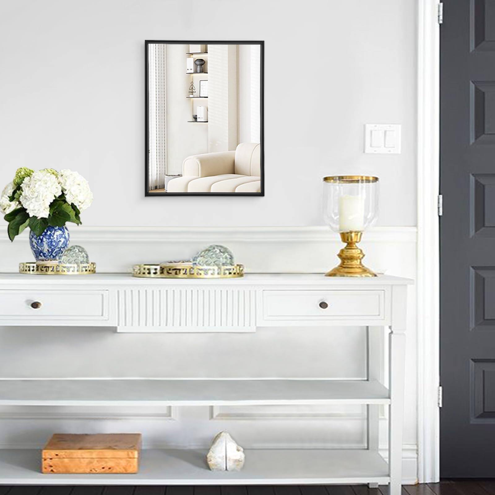 Alt View 2. Comfort Essence - Mirrors For Wall Rectangular Metal Framed Mirror Modern Decorative Entryway Bedroom Living Room Bathroom ... - Silver-16"L x 12"W.