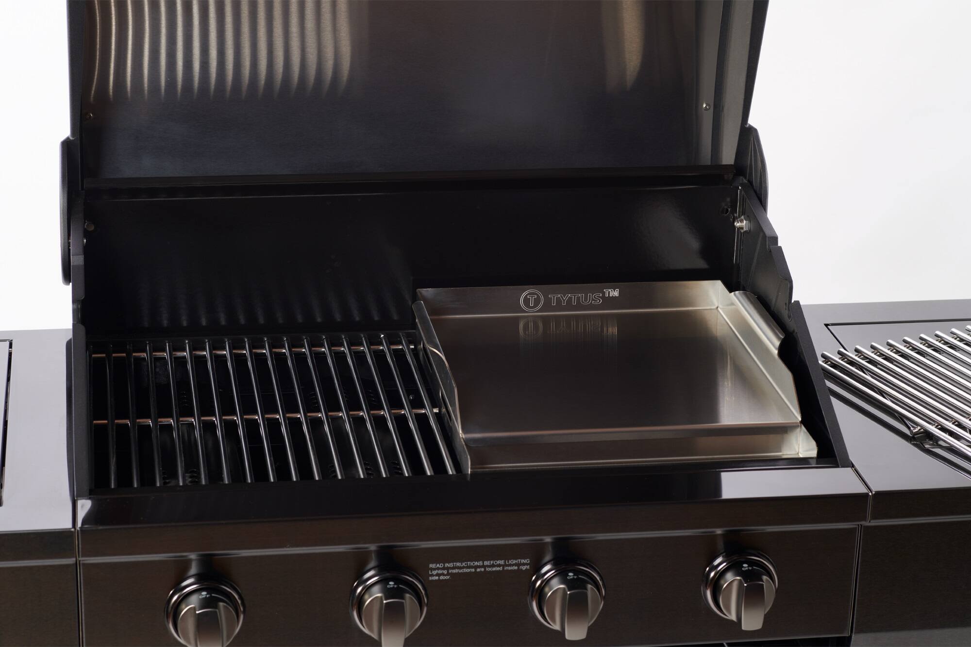 16" by 14" Accessory Griddle for TYTUS Grills Silver A10005 Open Box