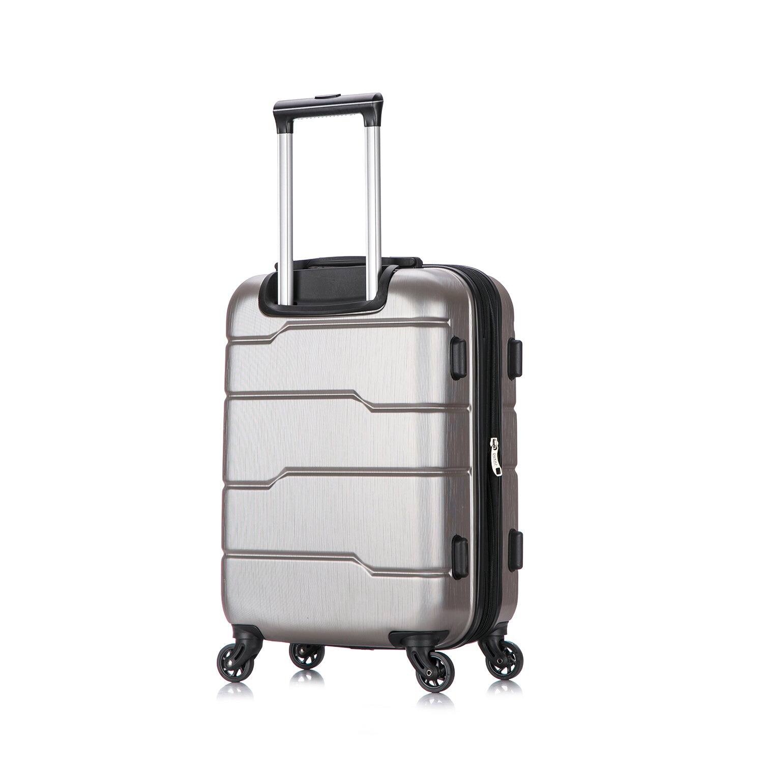 Alt View 1. DUKAP - Rodez Lightweight Hardside Spinner Luggage 20" carry-on - SILVER.