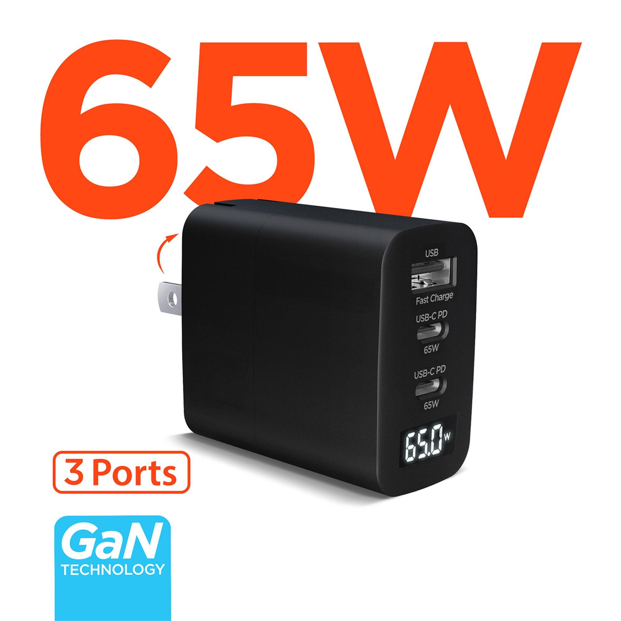 65W USB Fast Charge USB-C PD 65W USB-C PD 65W W 65.0 3 Ports

GaN TECHNOLOGY