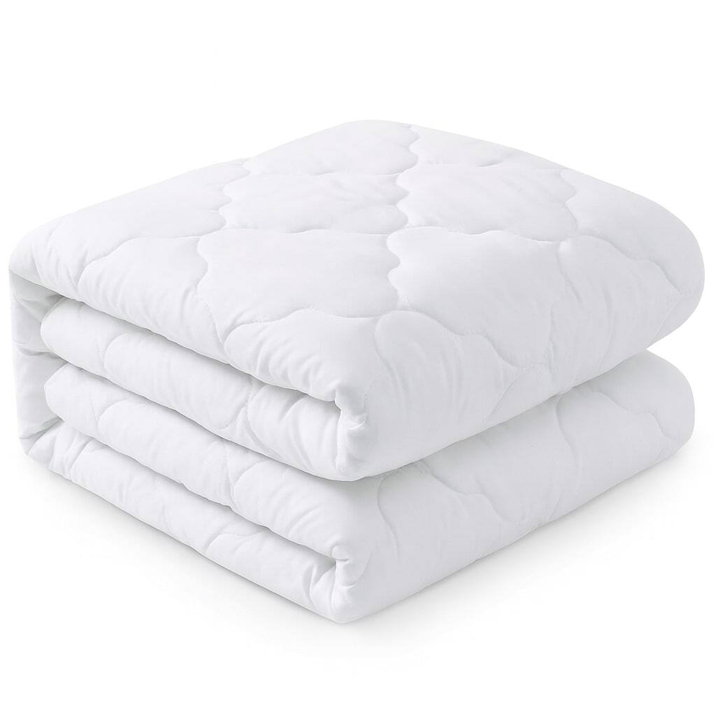 Front. Comfety - Mattress Pad, Soft Fitted Mattress Cover, Breathable Cooling Cover with Deep Pocket Fits Up to 16" - Queen - White.