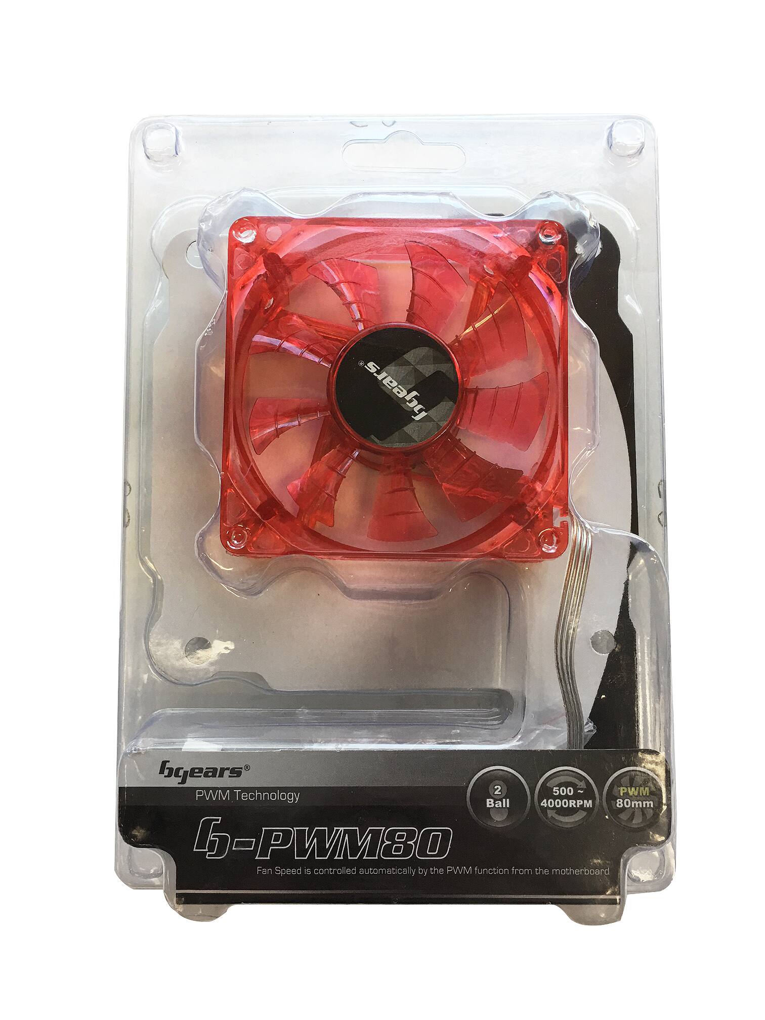 The corrected text is:

"byears PWM 2 500-5000RPM 80mm 6-PWM80 Fan Speed is controlled automatically by the PWM function from the motherboard."