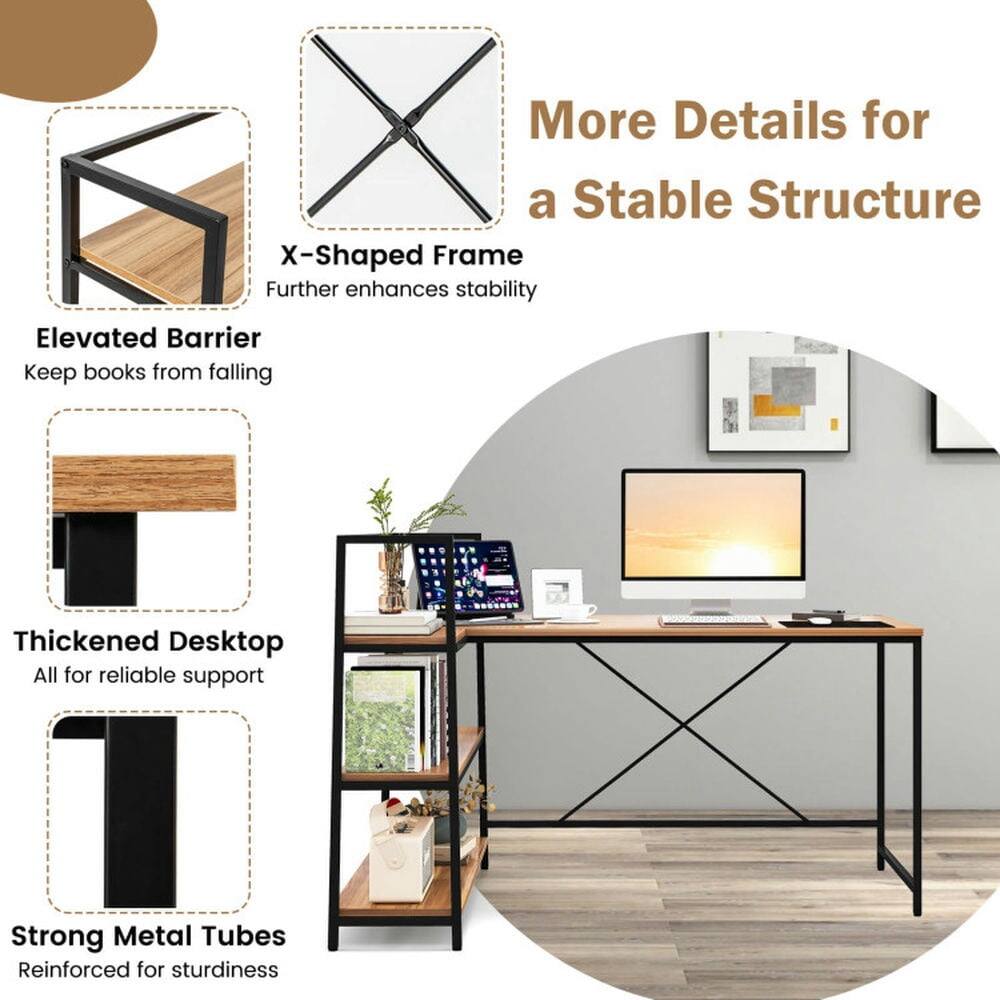 More Details for a Stable Structure

- X-Shaped Frame
  - Further enhances stability

- Elevated Barrier
  - Keep books from falling

- Thickened Desktop
  - All for reliable support

- Strong Metal Tubes
  - Reinforced for sturdiness