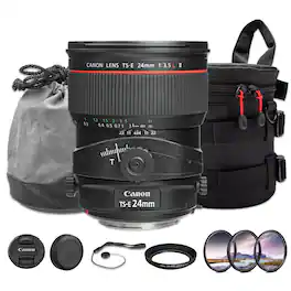 Canon - TS-E 24mm f/3.5L II Tilt Shift Lens Bundle - Black