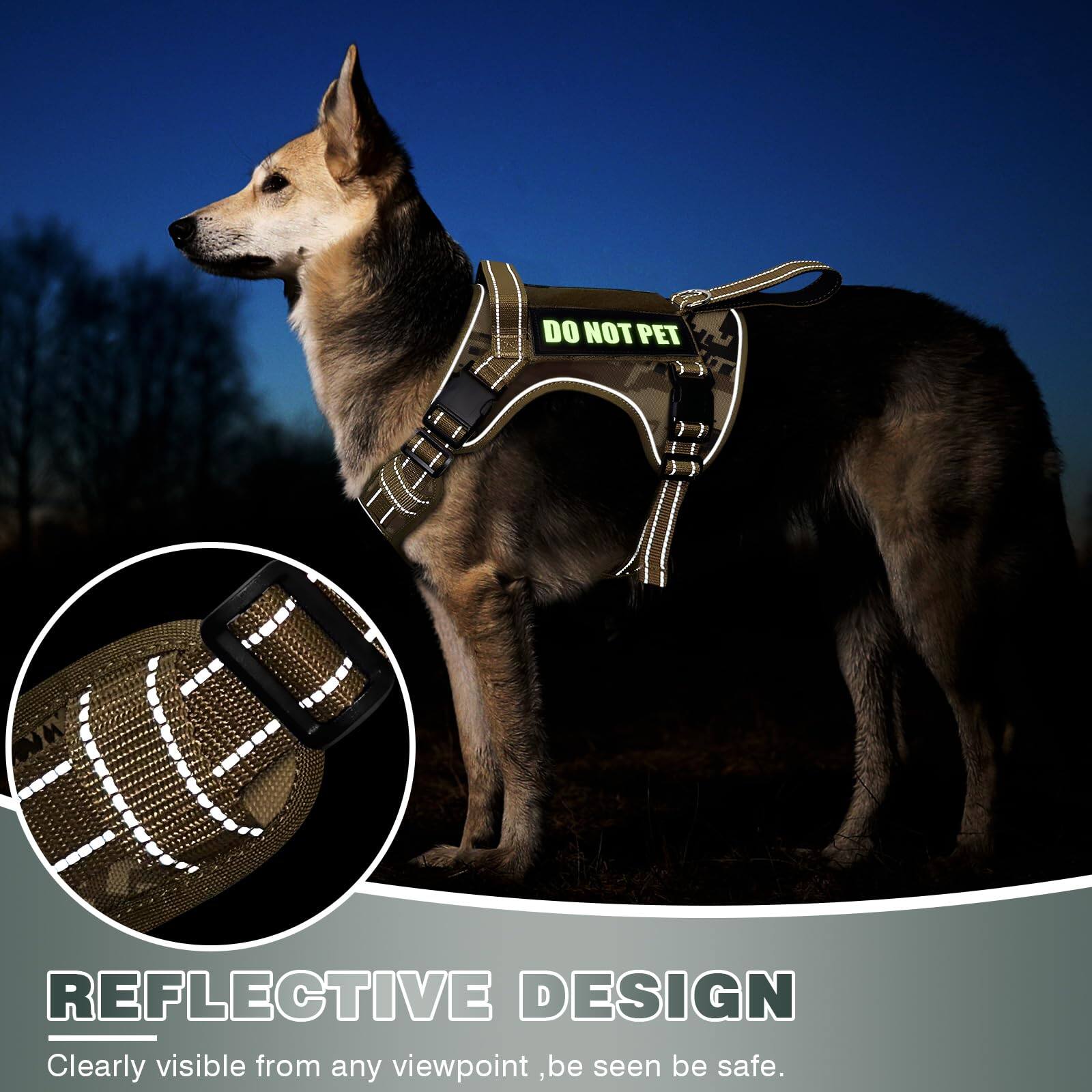 DO NOT PET

REFLECTIVE DESIGN  
Clearly visible from any viewpoint, be seen be safe.