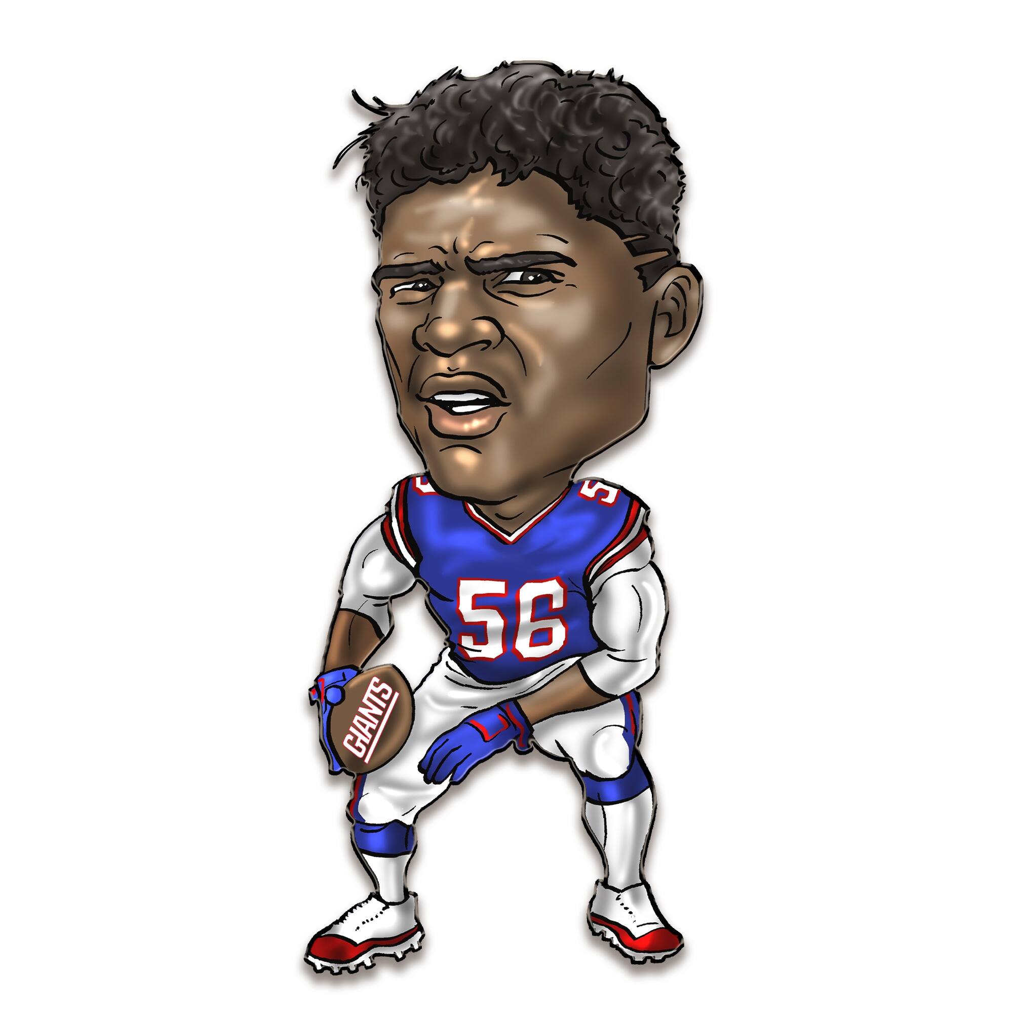 Lawrence Taylor New York Giants Metal Caricature Wall Art