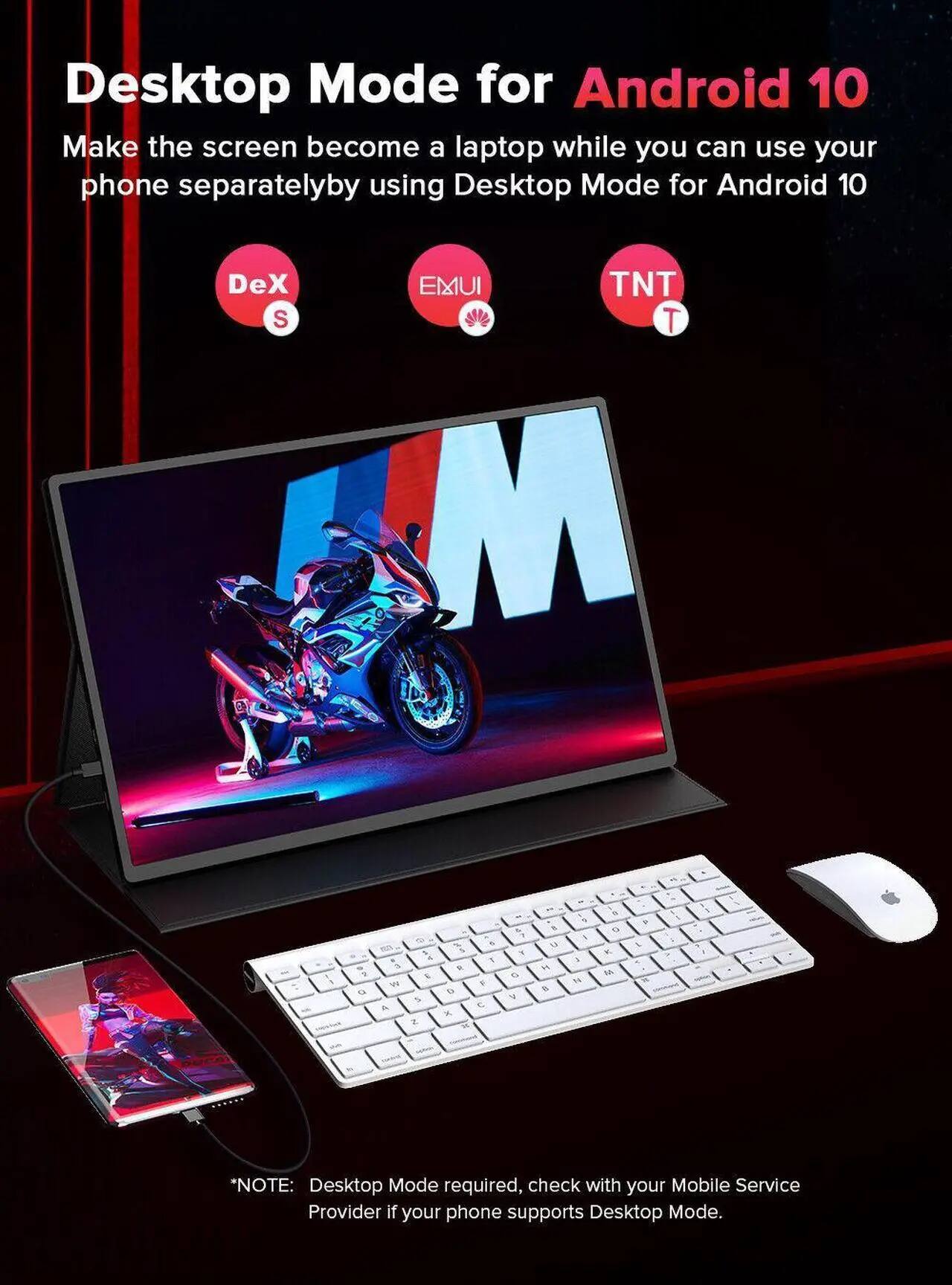Desktop Mode for Android 10

Make the screen become a laptop while you can use your phone separately by using Desktop Mode for Android 10

DeX S EMUI TNT

*NOTE: Desktop Mode required, check with your Mobile Service Provider if your phone supports Desktop Mode.