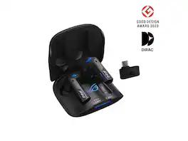 ASUS - ROG Cetra True Wireless Gaming Headphones (2.4 GHz, Bluetooth 5.3, AI Mics, ANC, 46-Hour Battery) - Black