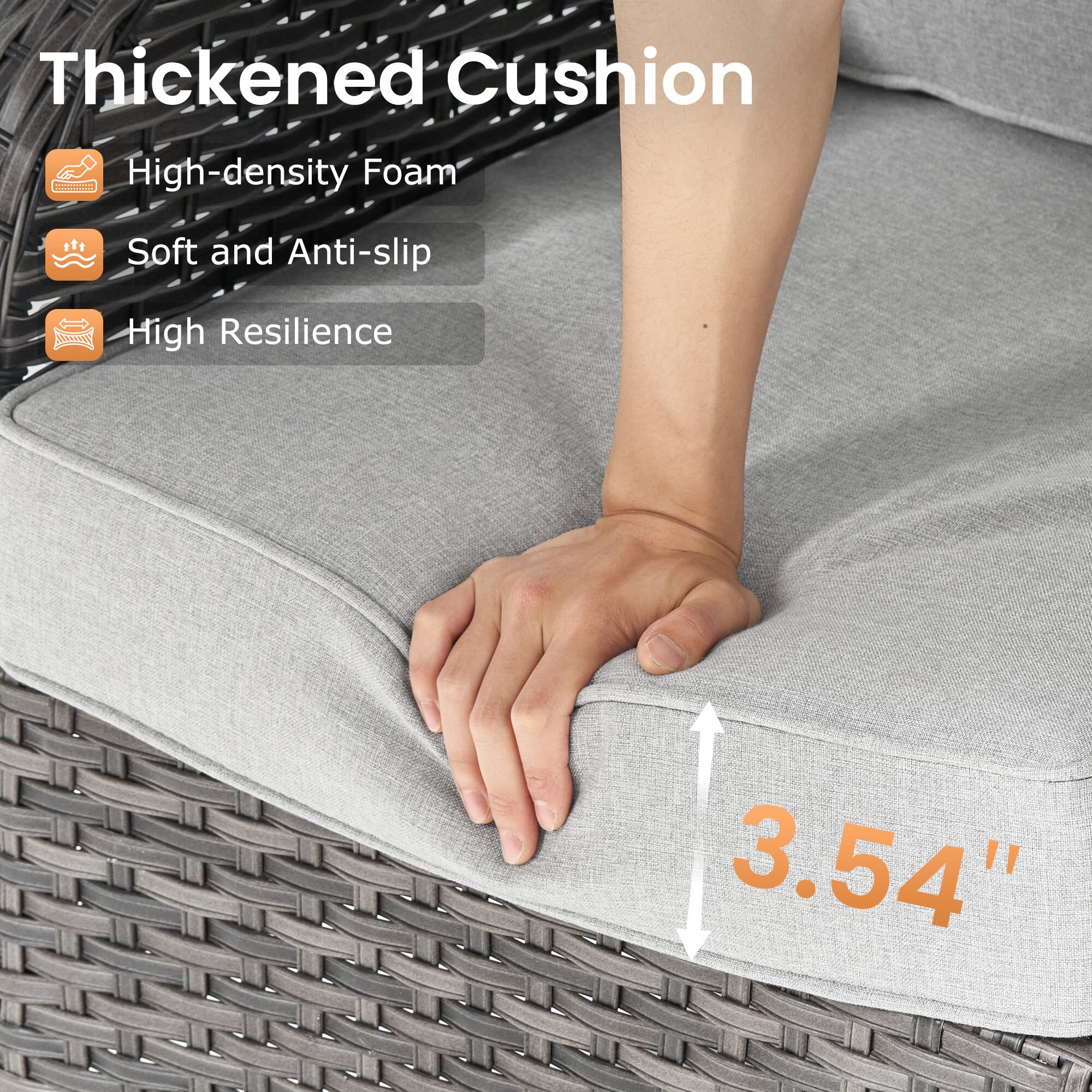 Thickened Cushion

- High-density Foam
- Soft and Anti-slip
- High Resilience

3.54"