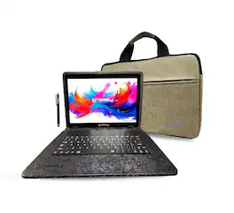 LINSAY - 10.1" Octa Core 256GB Storage Android 15 with Unique Oracle Keyboard Case and Tablet Briefcase - Black