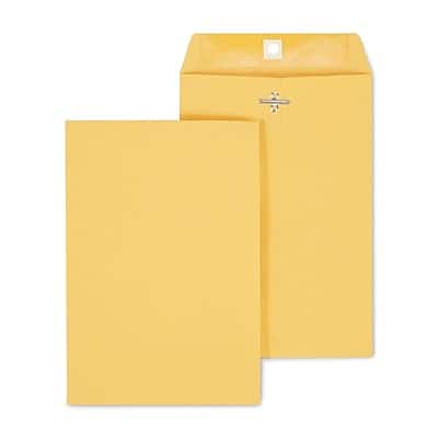Front. Staples - Clasp & Moistenable Glue Kraft Catalog Envelopes, 6.5" x 9.5", 100/Box - Brown.