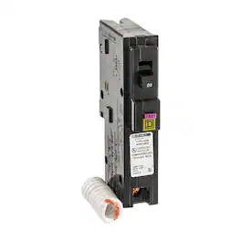 Schneider Electric - Square D HomeLine 20 amps Dual Function Single Pole Circuit Breaker