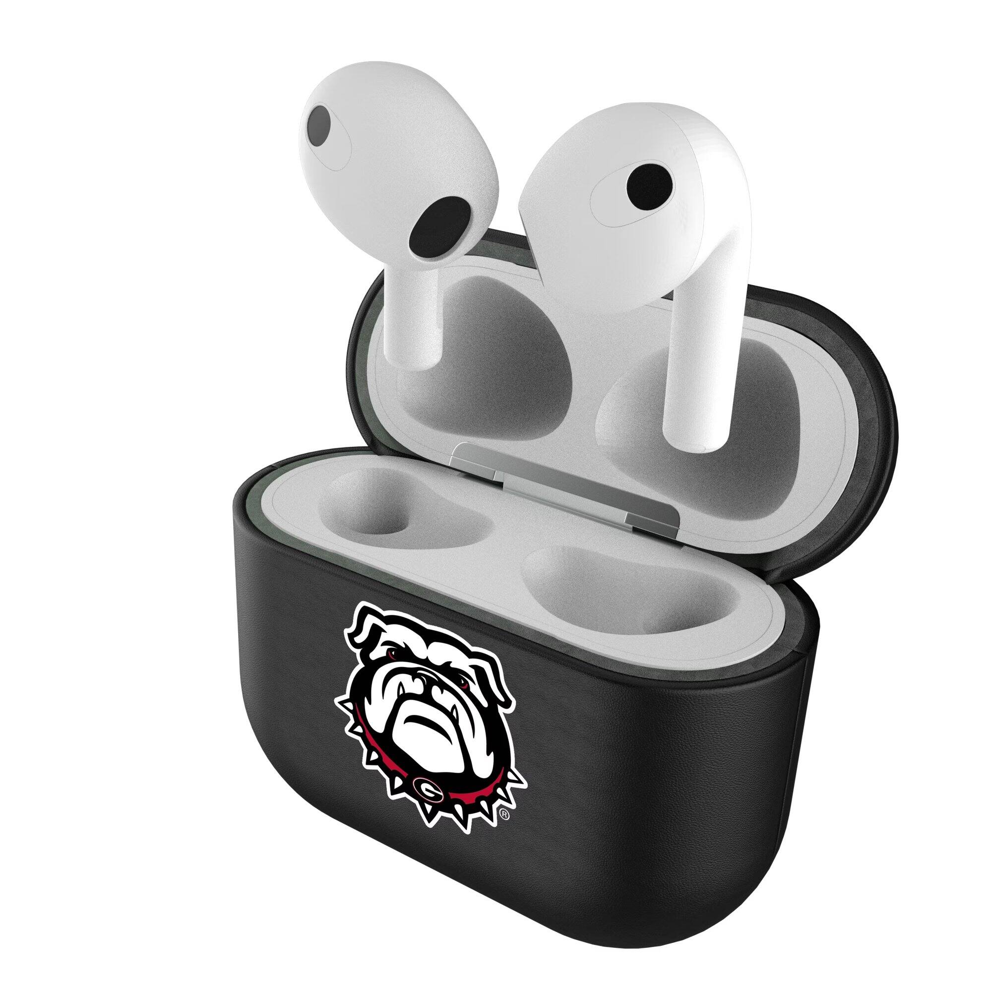 Alt View 3. Keyscaper - Georgia Bulldogs Black Georgia Bulldogs Insignia AirPods 3rd Gen Case Cover - Black.