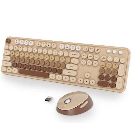 Cedar Assembly Green And Mouse Wireless Retro Typewriter 2.4ghz Full ...