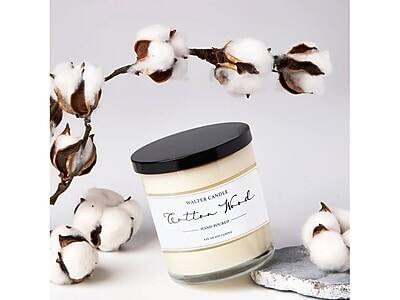 WALTER CANDLE  
Cotton Hood  
HAND POURED CANDLE  
ALL NATURAL SOY WAX