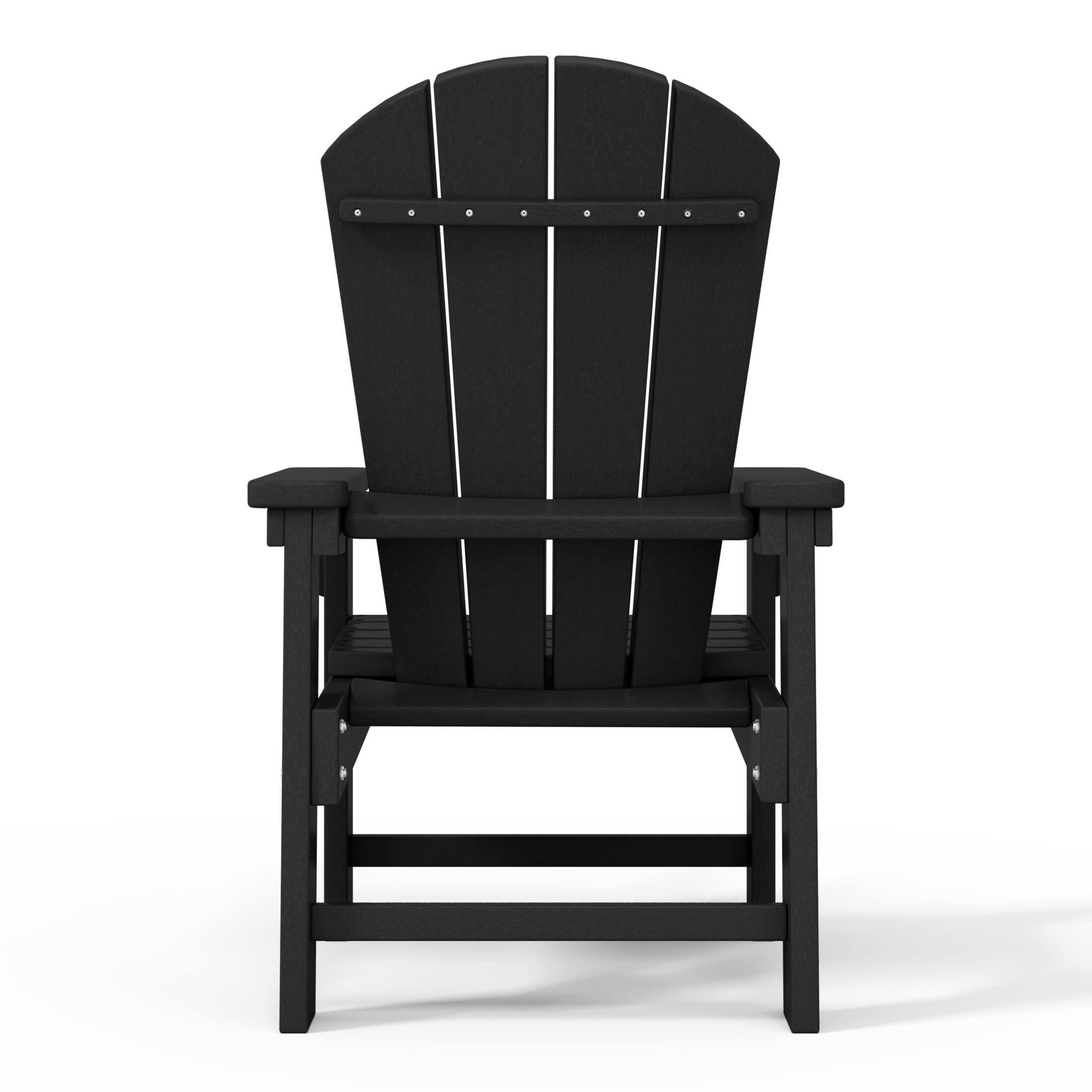 Alt View 3. WestinTrends - WestinTrends Malibu Kids Outdoor HDPE Adirondack Plastic Patio Chair - Black.