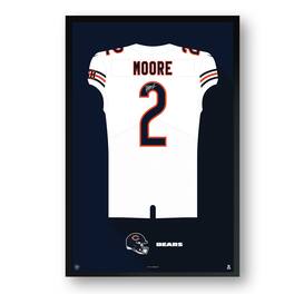 Sporticulture - D.J. Moore Chicago Bears 14" x 20" Framed Jersey Print - White