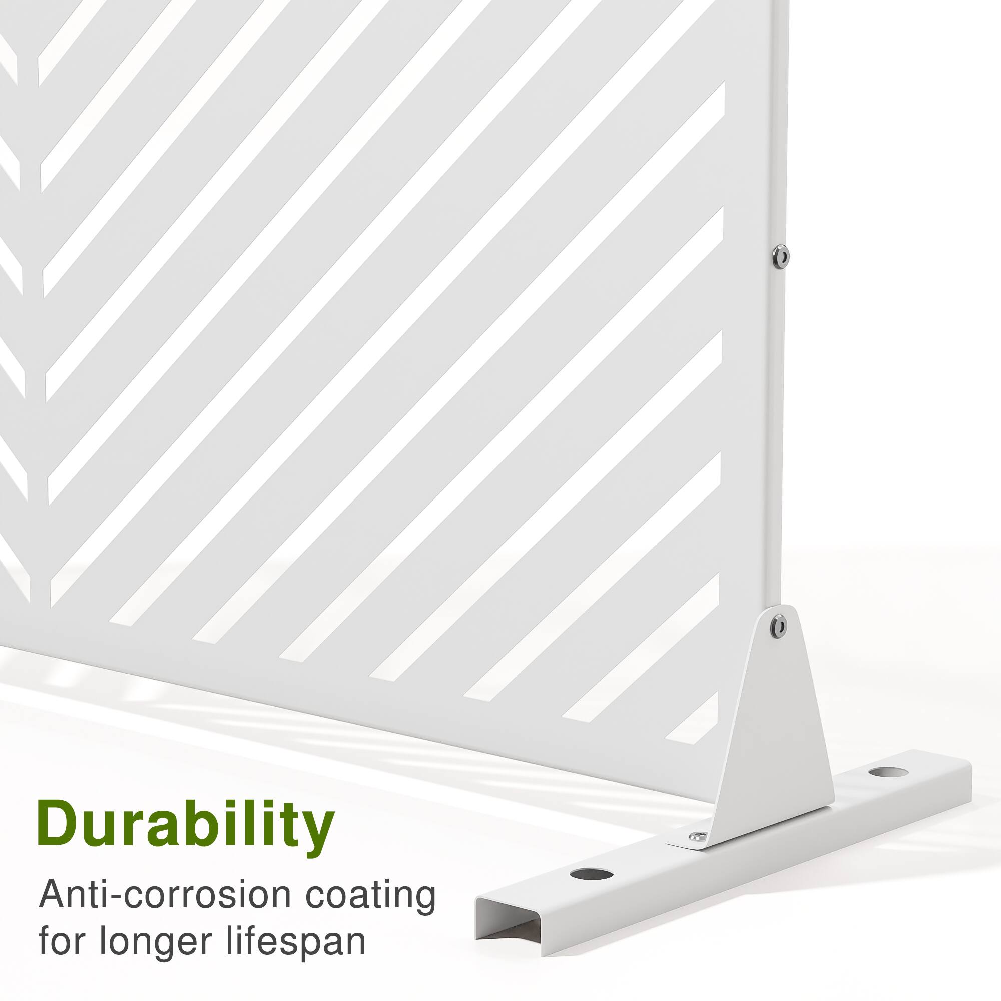 Durability  
Anti-corrosion coating for longer lifespan