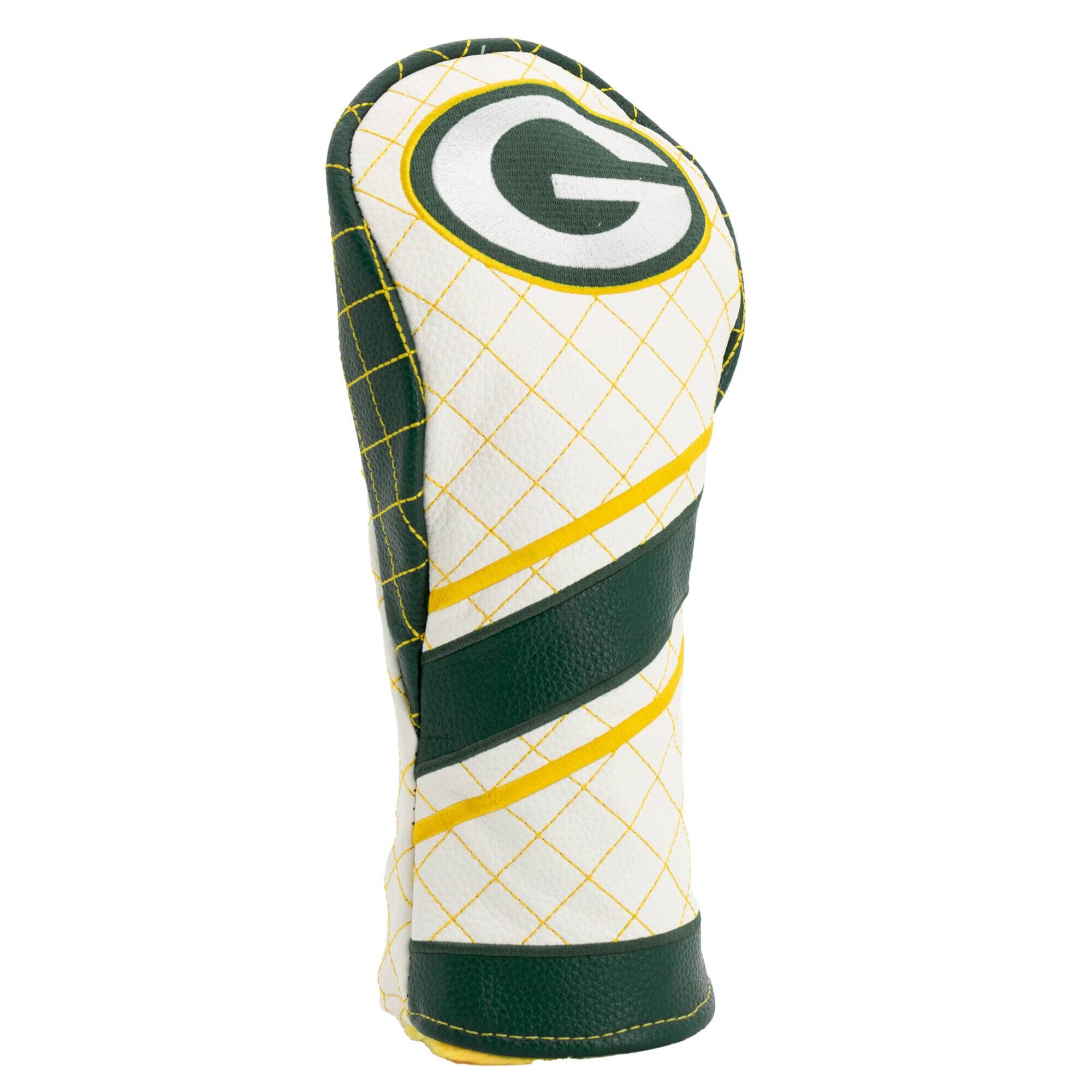 Alt View 2. Team Golf - Green Bay Packers Striped Quilted Fairway Headcover - Multicolor.