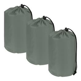 Unique Bargains - Drawstring Bag with Toggle & Cinch - Portable Outdoor Ditty Storage Sack, 5x10in for Backpacking Camping - Light Gray