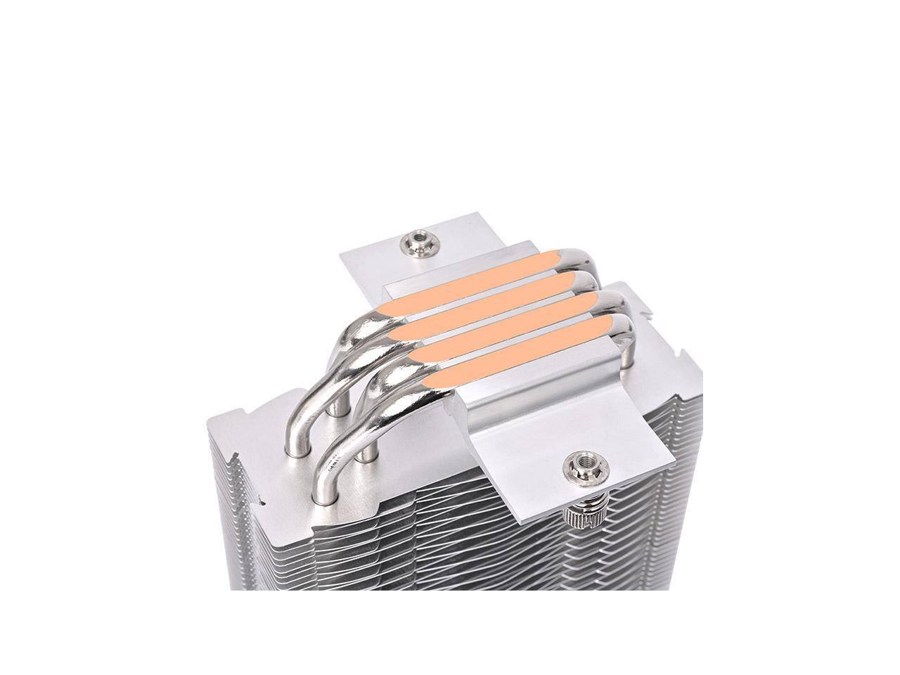 Alt View 3. Thermaltake - Thermaltake UX400 ARGB White Cooler, 4x6mm Cu Pipes, 120mm PWM Fan, 700-1800 RPM, Intel/AMD, 240W TDP, CL-P143-AL12SW-A - White.