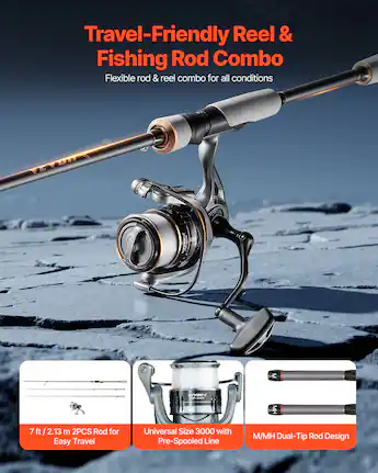 backpacking fishing rode and reel VBQFDPH Mini Rod Pocket Fishing Rod & Combo Forget the hassle of piecing together gearthis comprehensive set is your ultimate starter pack VEVOR Rod and Fishing Reel