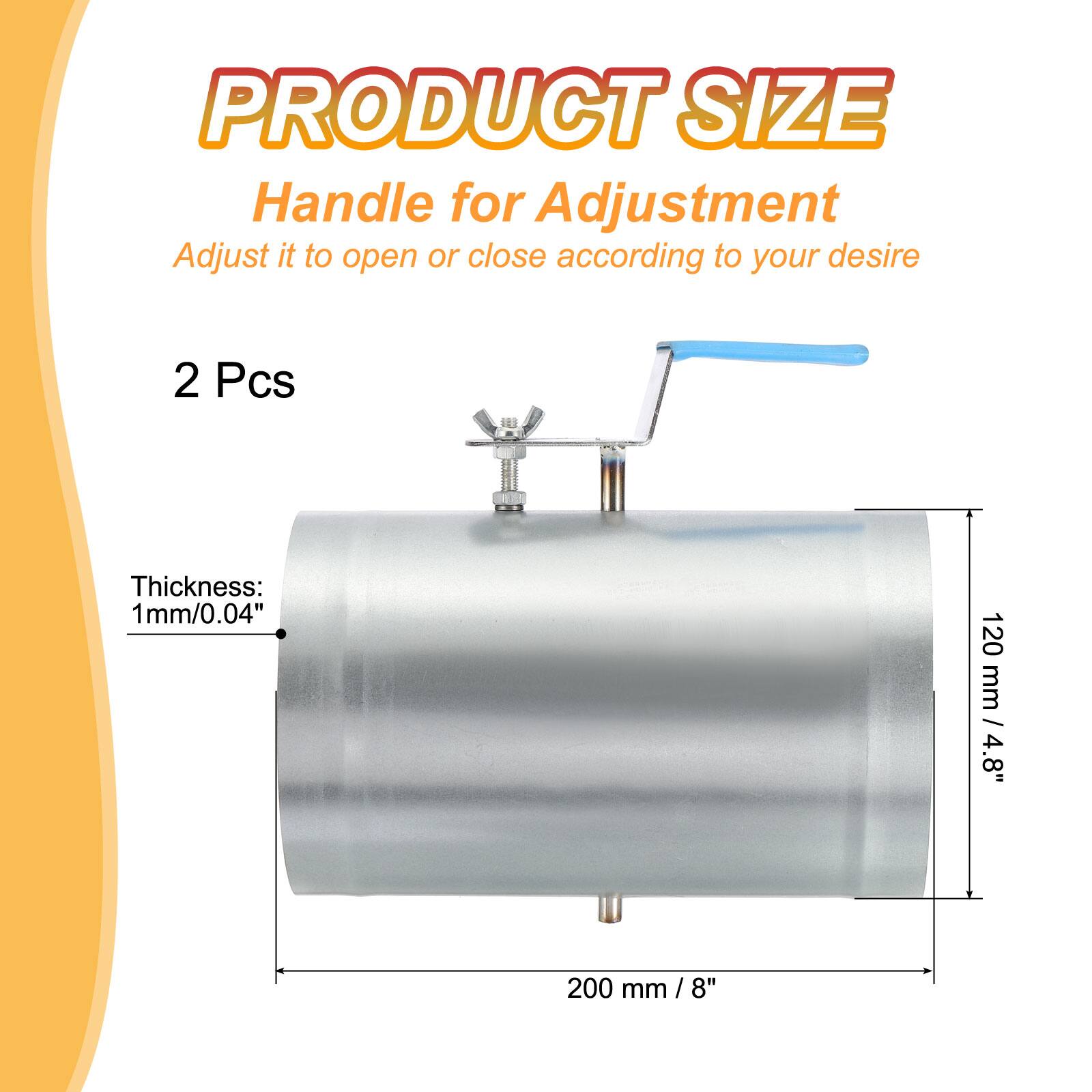 PRODUCT SIZE  
Handle for Adjustment  
Adjust it to open or close according to your desire  

2 Pcs  

Thickness: 1mm/0.04"  

120 mm / 4.8"  

200 mm / 8"