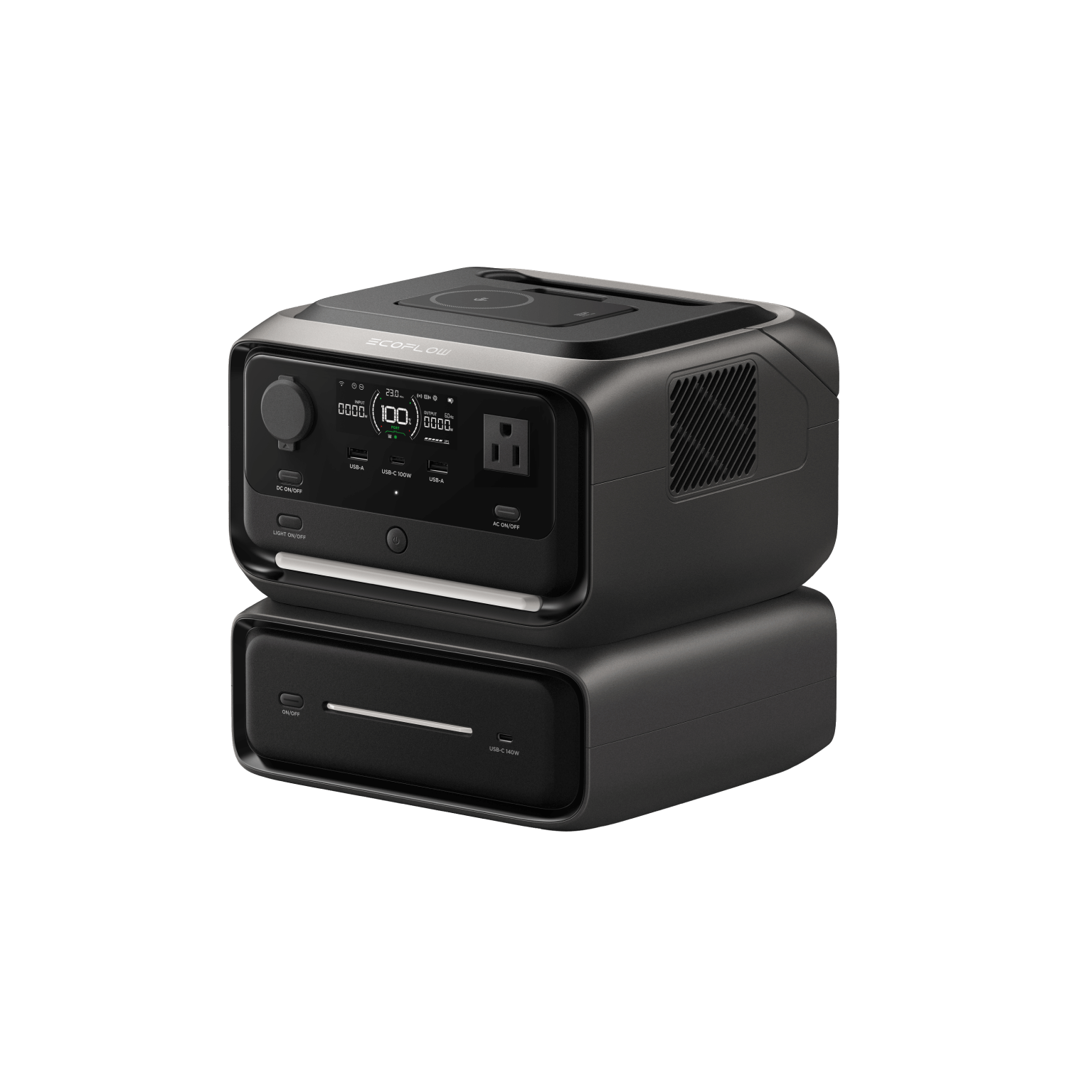 EcoFlow - River 3 Max (Wireless) Portable 572Wh Capacity Power Station (572 Wh Capacity) - Black