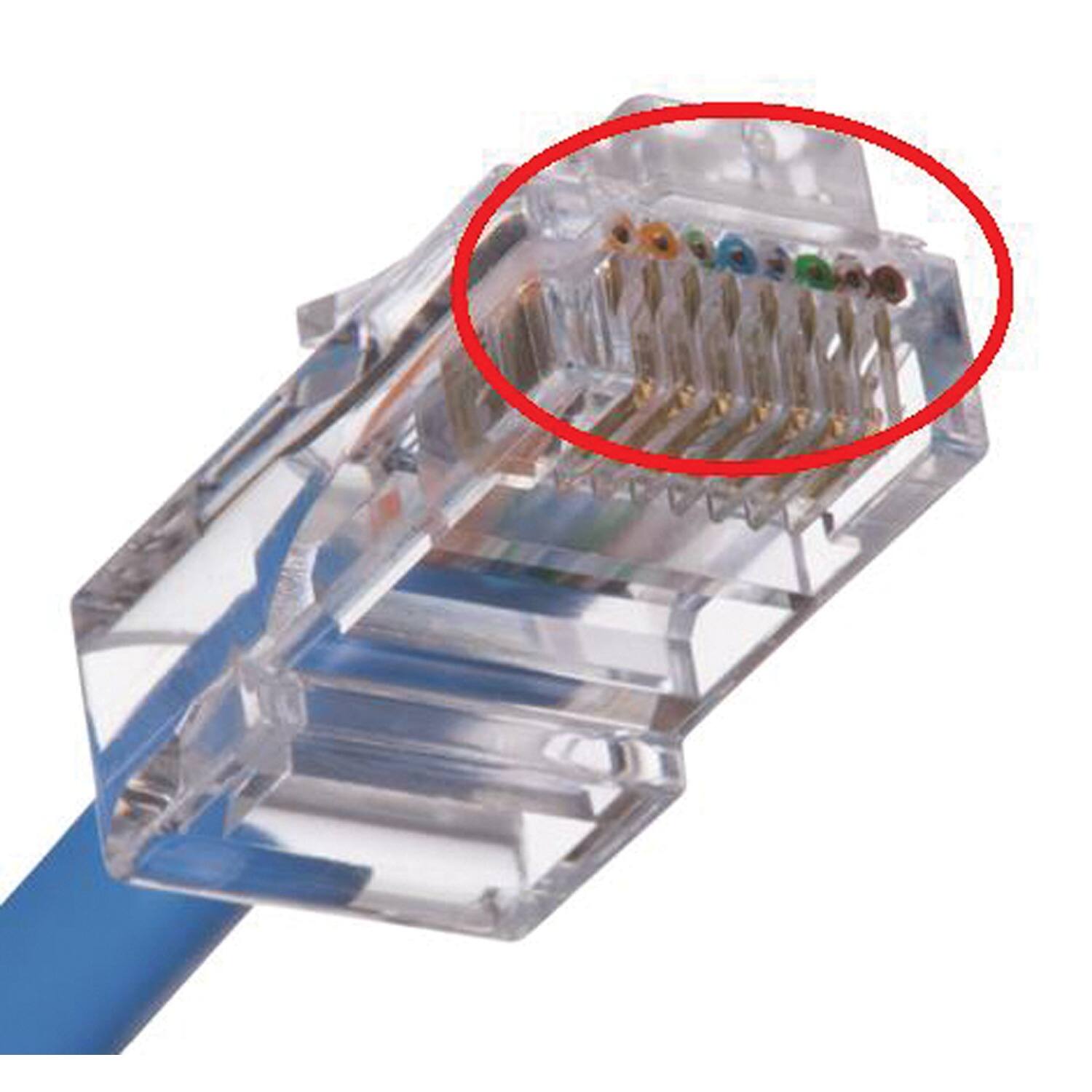 Alt View 5. IDEAL - CAT-5E Feed-Thru RJ45 Mod Plugs 50 Pack - Clear.