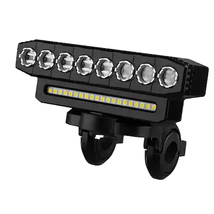 Front. Stock Preferred - Super Bright Bicycle Front Headlight - Black.