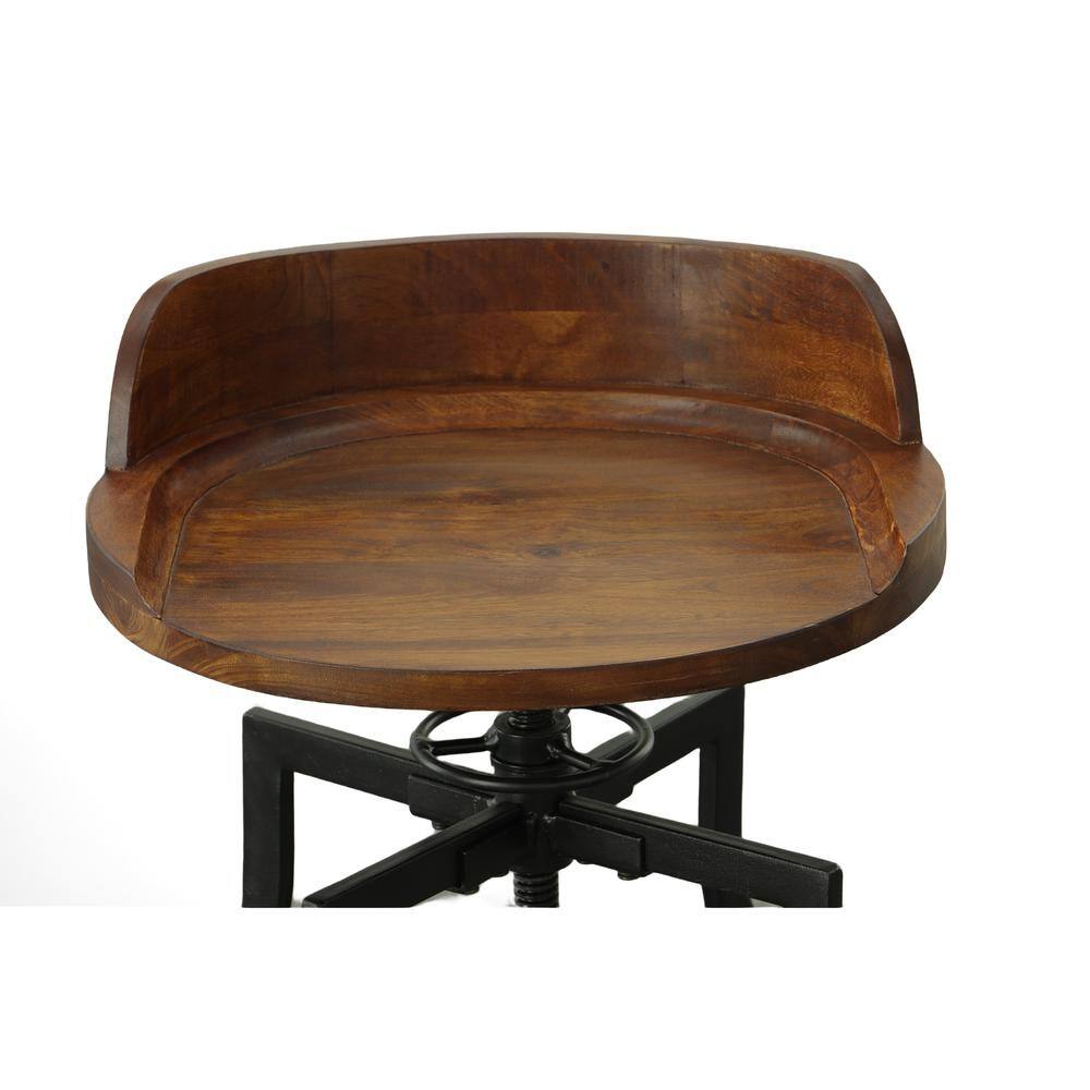 Carolina Chair & Table Marais Adjustable Barstool Chestnut/Black ...