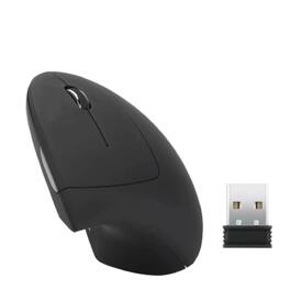 Home Collection - Ergonomic Optical Vertical Wireless Mouse – 6-Button 2.4GHz USB Receiver, 1600 DPI - Wireless - Black