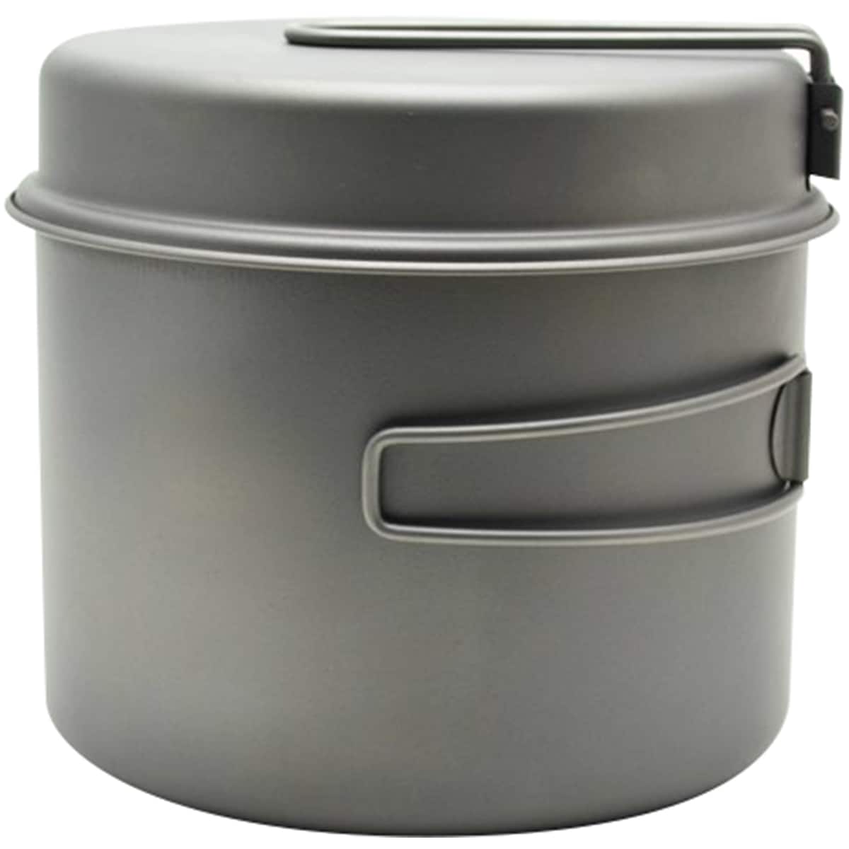 TOAKS - Titanium Outdoor Camping Cook Pot with Pan and Foldable Handles - 1600ml - Silver