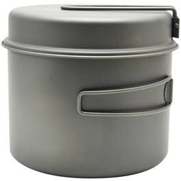TOAKS - Titanium Outdoor Camping Cook Pot with Pan and Foldable Handles - 1600ml - Silver