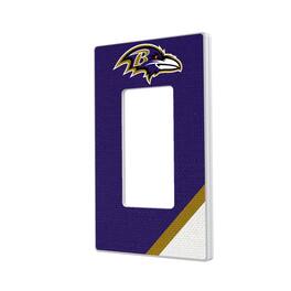 Keyscaper - Baltimore Ravens Diagonal Stripe Single Rocker Light Switch Plate - Multicolor