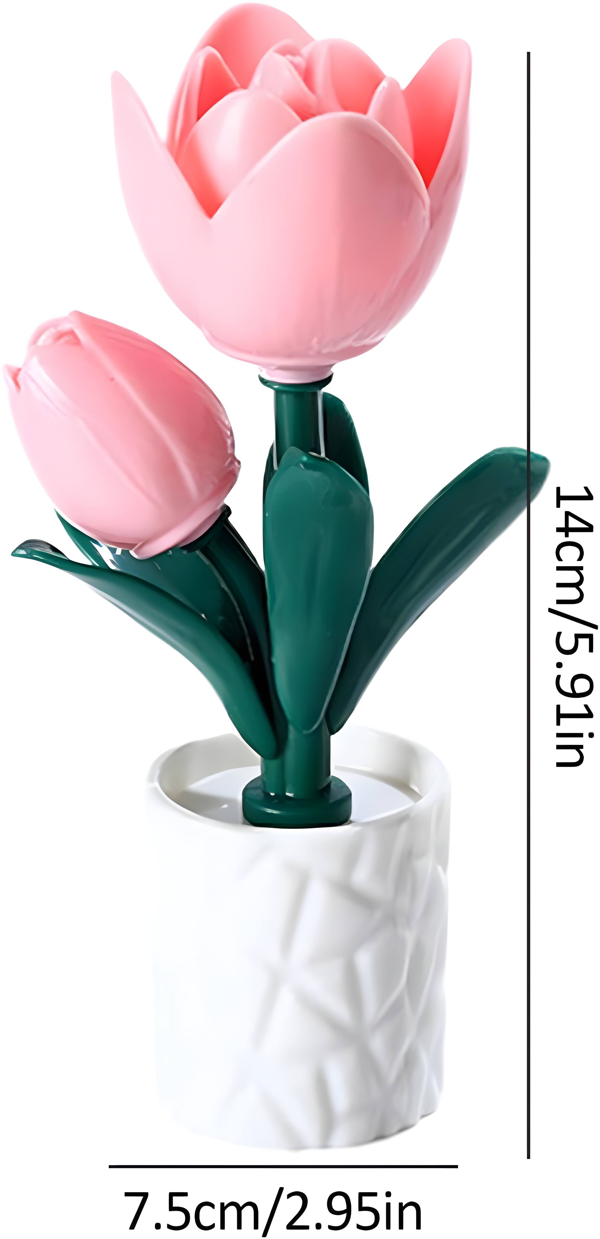 14cm/5.91in  
7.5cm/2.95in