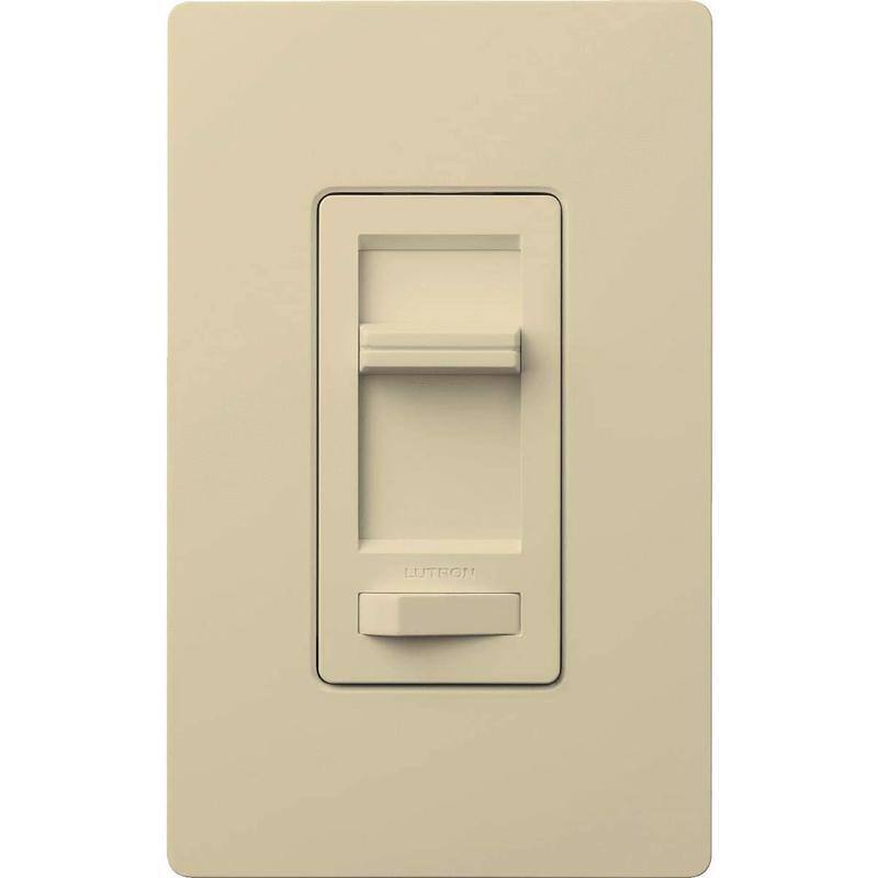 Angle. Lutron - Lutron Lumea Ivory 150 W 3 Way Dimmer Switch 1 pk - Ivory.