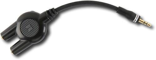 Front Standard. Monster Cable - Stereo Y-Adapter for Apple® iPod®/iPhone and Most MP3 Players - White/Red.