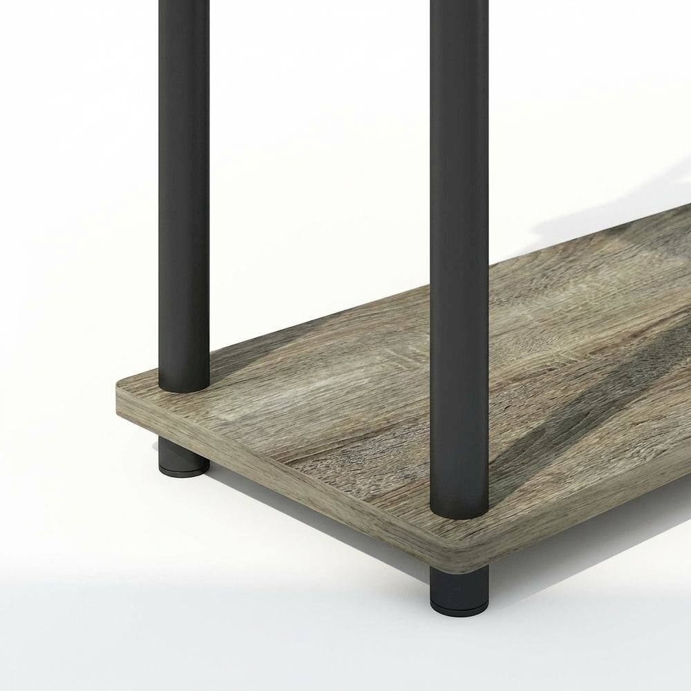 Alt View 2. FurniFact - Engineered Wood Bookcase with Durable Construction for Home Storage - French Oak/Black.