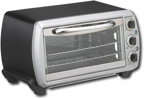  Euro-Pro - 0.6 Cu. Ft. Convection Toaster Oven - Black/Silver