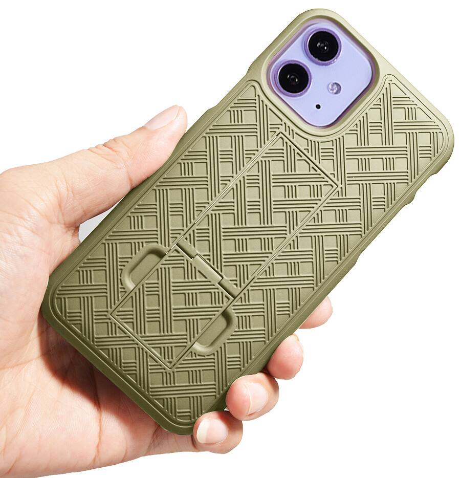 Alt View 5. Nakedcellphone - Slim Case for iPhone 11 (with Kickstand) - Gold.